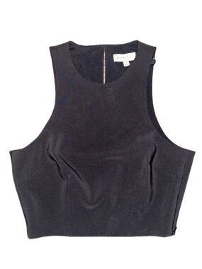 Gianni Bini Black Fitted Crop Tank